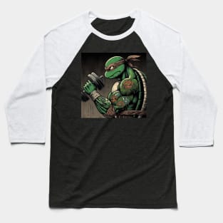 Fitness Ninja Turtles with tattoo Baseball T-Shirt